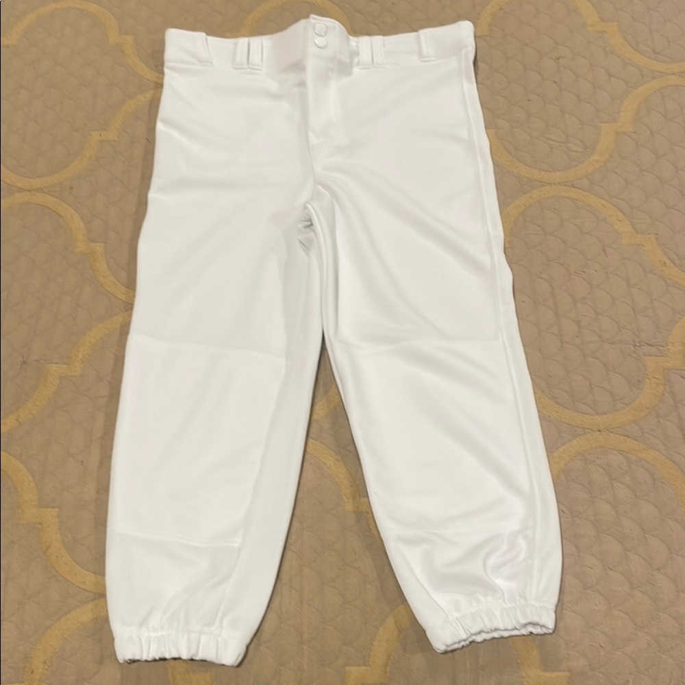 Kids' White Baseball Pants